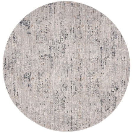 Safavieh 6 ft. 7 in. x 6 ft. 7 in. Invista 400 Power-Loomed Round Rug - Cream & Charcoal INV437A-7R